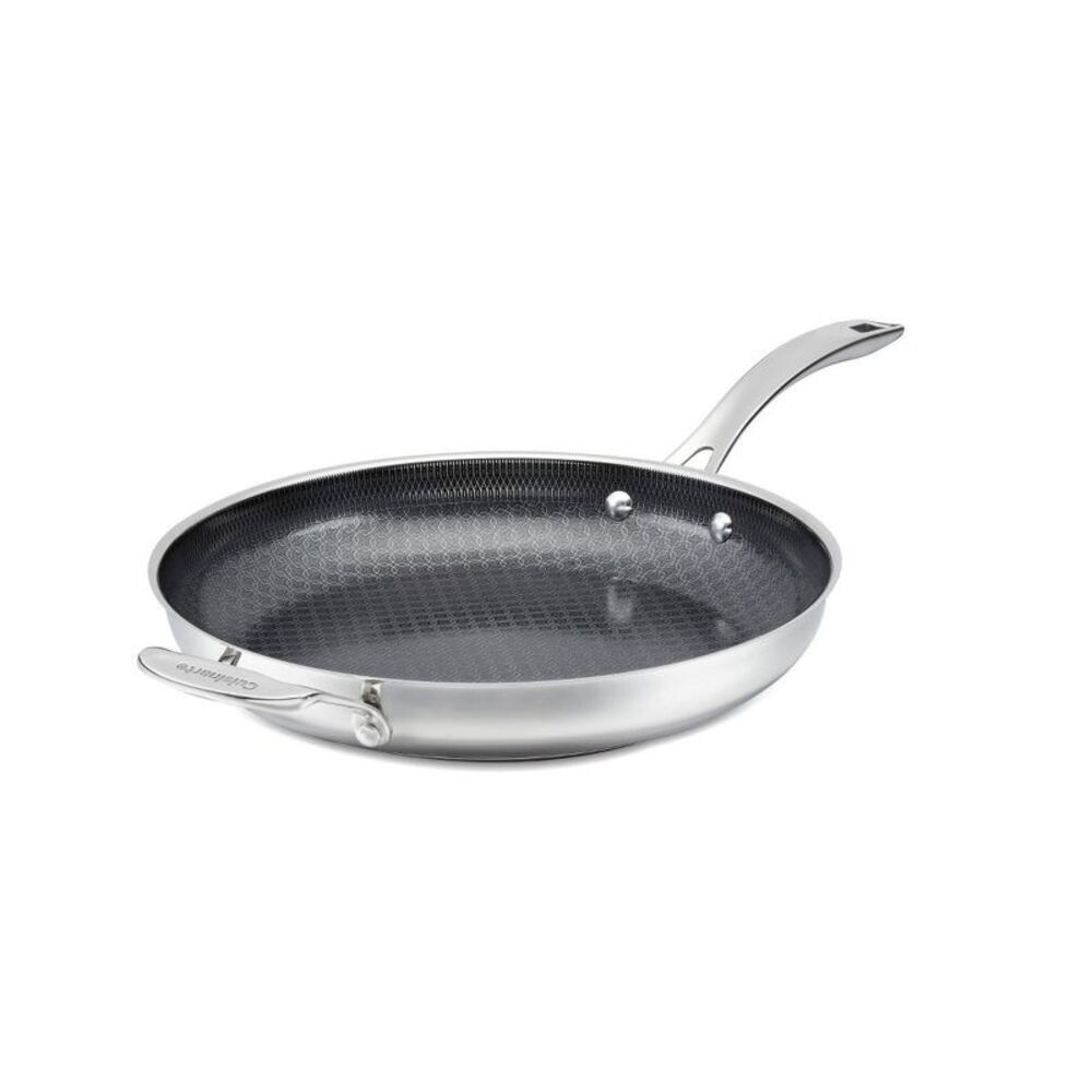 FusionPlus 12" Hybrid Stainless Steel and Ceramic Nonstick Fry Pan with Helper